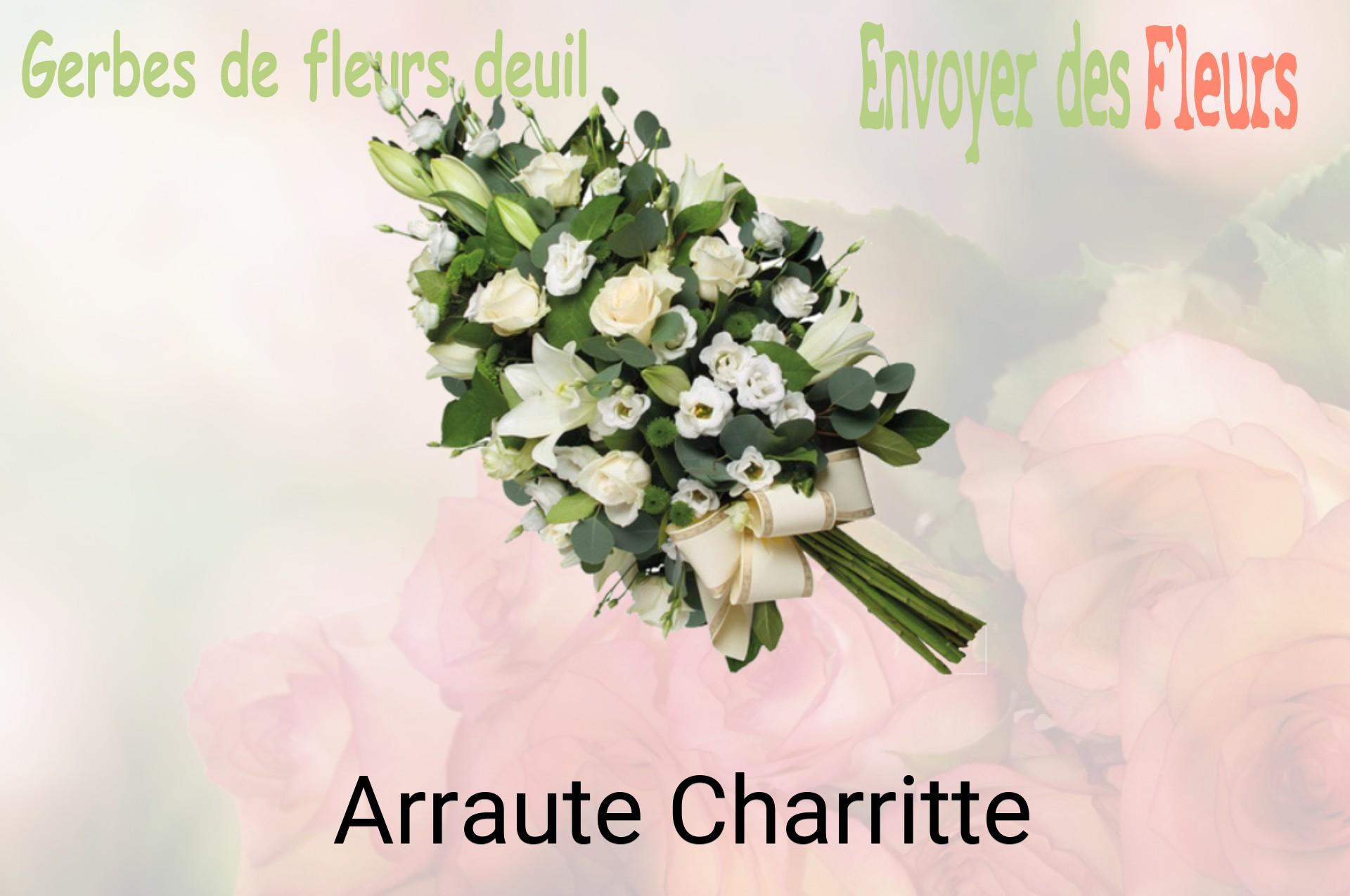 Gerbe de fleurs de deuil livrée à Arraute-Charritte